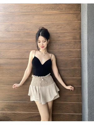 Bej Tasarım Şort Etek