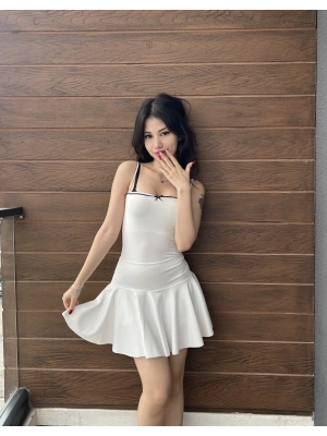 Beyaz Pileli Şort Etek