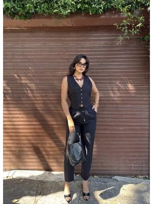 Siyah Yelek Pantolon Takım