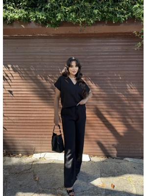 Siyah Yarasa Kol Keten Takım