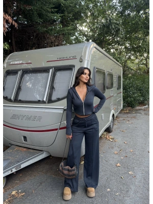 Antrasit Fermuarlı Alt Üst Takım