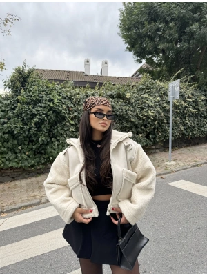 Bej Cep Detay Premium Mont