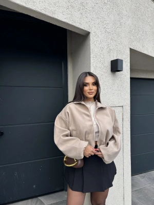 Bej Kaşe Bomber Mont