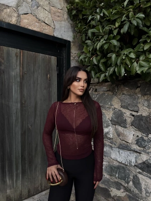 Bordo Transparan Bluz