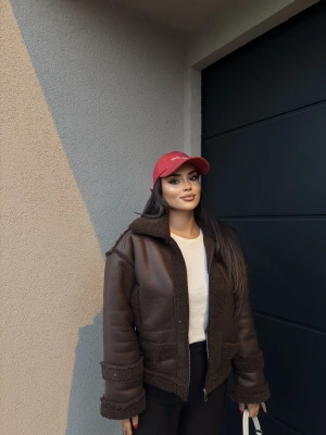 Kahverengi Oversize Peluş Mont