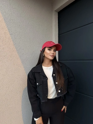 Siyah Crop Ceket
