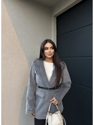 Antrasit Fox Kemerli Ceket