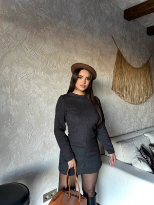 Siyah Yumoş Mini Elbise