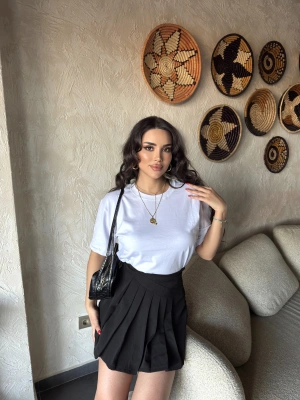 Beyaz Oversize Basic Tshirt