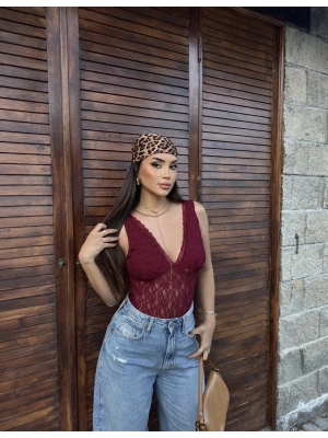 Bordo Dantel Büstiyer