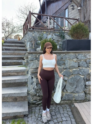 Kahverengi Toparlayıcı Tayt