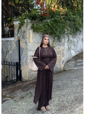 Kahverengi Ribana Üçlü Takım