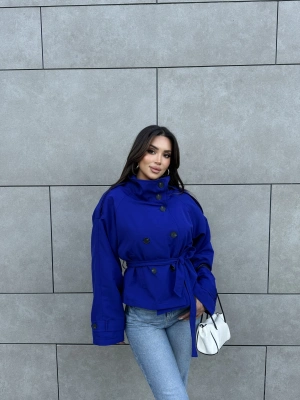 Saks Mavisi Dik Yaka Zra Trençkot