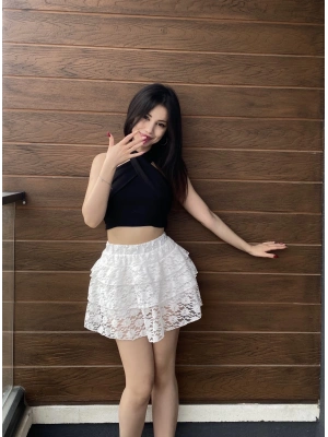 Beyaz Dantel Detay Şort Etek