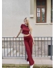 Bordo Büzgü Detay Bürümcük Alt Üst Takım