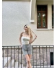 Siyah Çizgili Şort