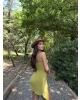Yeşil Straplez Tasarım Elbise