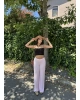 Pembe Beli Lastikli Bürümcük Pantolon