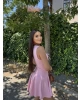 Pembe Bağlama Detay Tasarım Mini Elbise
