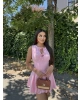 Pembe Bağlama Detay Tasarım Mini Elbise