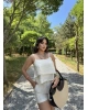 Taş Askılı Bluz Şort Takım