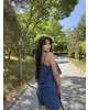 Lacivert Askılı Bluz Şort Takım