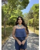 Lacivert Askılı Bluz Şort Takım