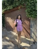 Pembe Keten Gömlek Takım