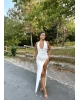 Beyaz Deniz Yıldızı Aksesuar Bodysuit Ve Etek Takım