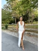 Beyaz Deniz Yıldızı Aksesuar Bodysuit Ve Etek Takım
