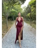 Bordo Deniz Yıldızı Aksesuar Bodysuit Ve Etek Takım