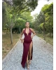 Bordo Deniz Yıldızı Aksesuar Bodysuit Ve Etek Takım