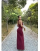 Bordo Deniz Yıldızı Aksesuar Bodysuit Ve Etek Takım