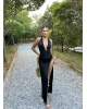 Siyah Deniz Yıldızı Aksesuar Bodysuit Ve Etek Takım