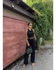 Siyah Degaje Yaka Alt Üst Takım