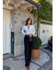 Siyah Wide Leg Pantolon