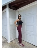 Bordo 3 İplik Jogger Eşofman Altı