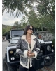 Krem Kürklü Oversize Mont