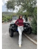 Gri Bel Katlamalı Brshk Yumoş Tayt Pantolon