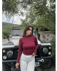 Bordo Yarım Balıkçı Body