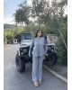Gri Oversize Triko Alt Üst Takım