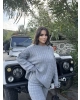 Gri Oversize Triko Alt Üst Takım