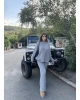 Gri Oversize Triko Alt Üst Takım