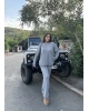 Gri Oversize Triko Alt Üst Takım