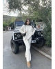 Bej Oversize Triko Alt Üst Takım