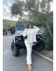 Bej Oversize Triko Alt Üst Takım