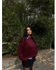 Bordo Bisiklet Yaka Basic Kazak