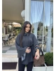 Antrasit Kemerli Kaşe Panço