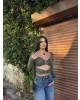 Yeşil Dekolteli Toka Detay Crop