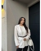 Beyaz Fox Kemerli Ceket